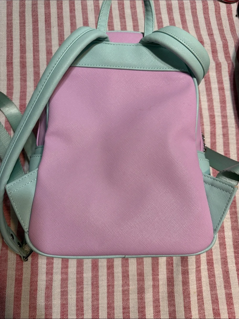 Loungefly Stitch Kids Backpack in Pink, Mint, Purple with Rainbow Bow